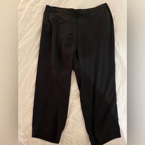 Jcrew ankle cropped black slacks elastic waist band